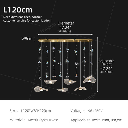 Restaurant Pendant Light Modern Luxury Dining Table bar Counter Kitchen Lotus Leaf Design Artistic Pendant Light Above