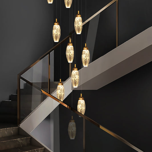 Crystal Staircase Pendant Lamp