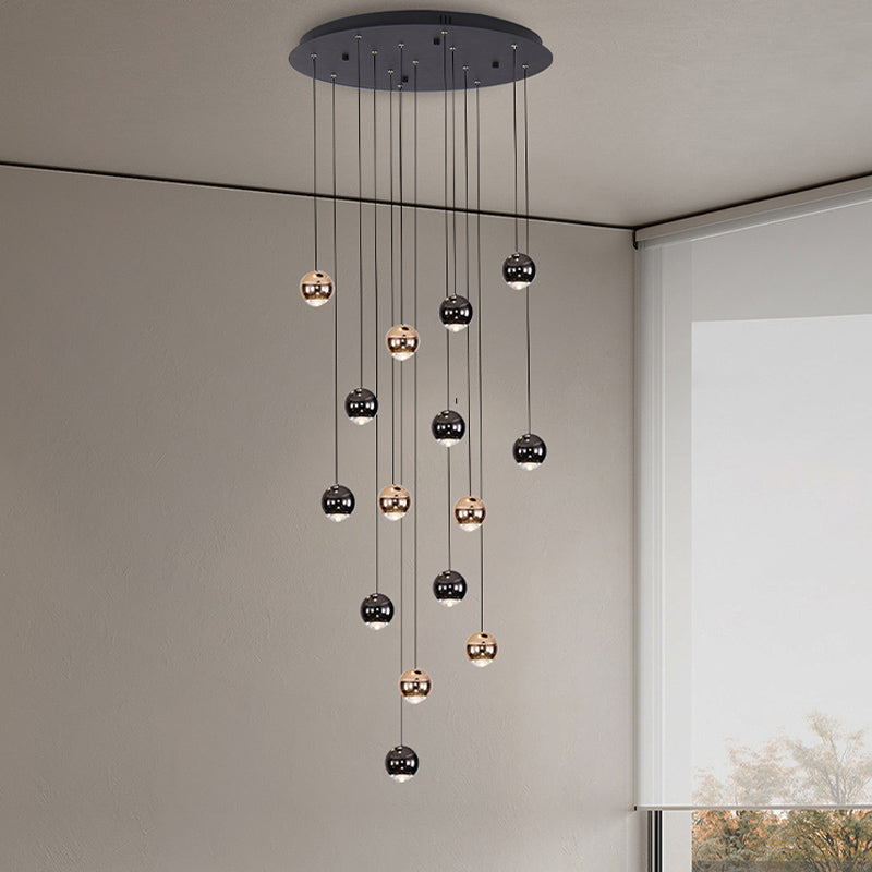 Luxury LED Staircase nordic minimalist Chandelier