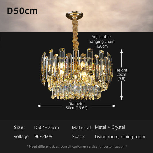 Luxury Crystal LED Living Room Nordic Design Chandelier