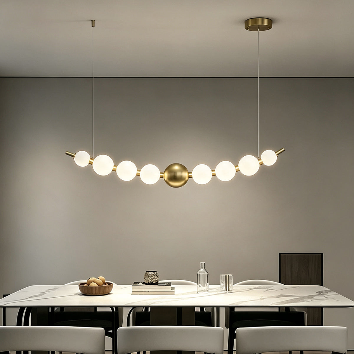 Modern Long Dining Room Kitchen ball Chandelier