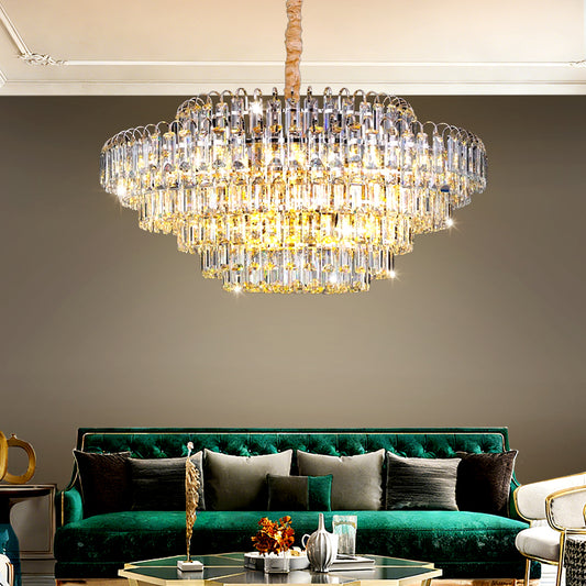 Modern Luxury Iron Crystal Chandelier