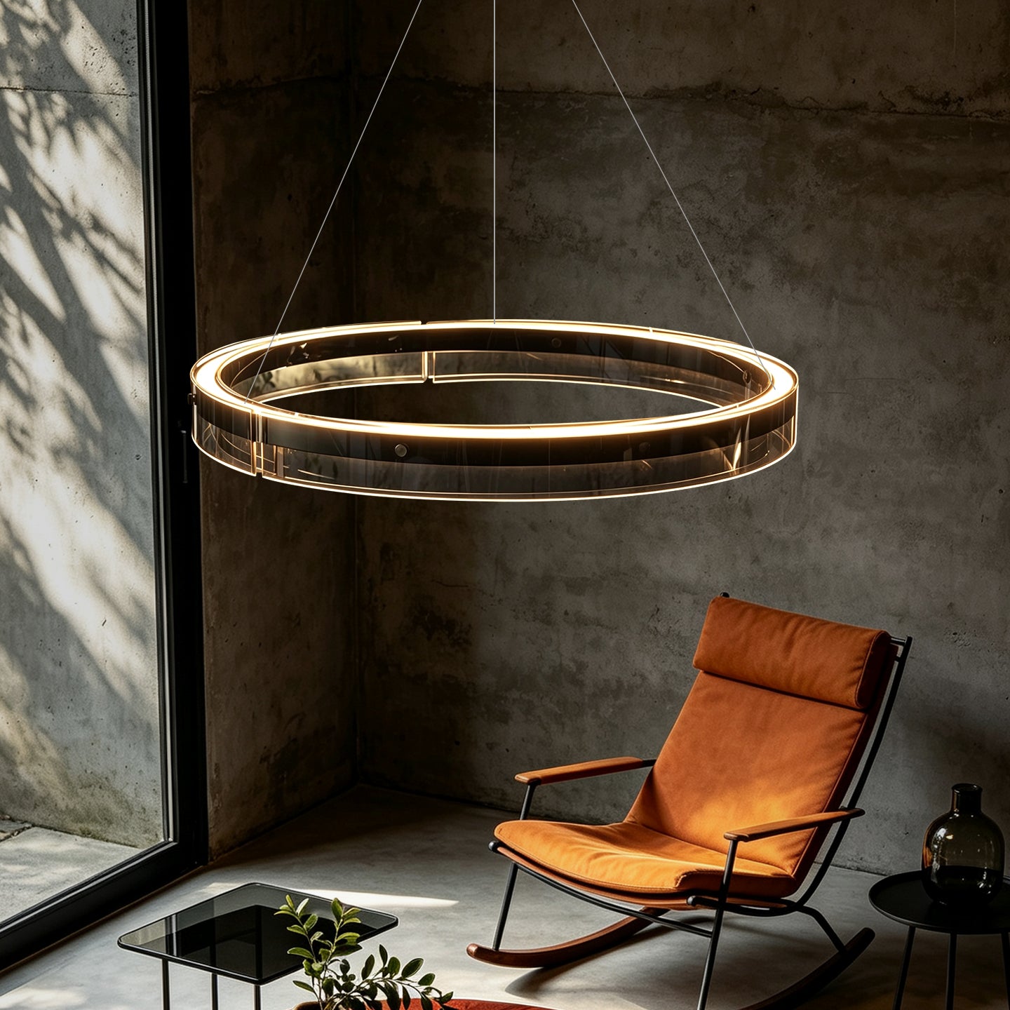 Modern Living Room Villa Dining Room Ring Chandelier