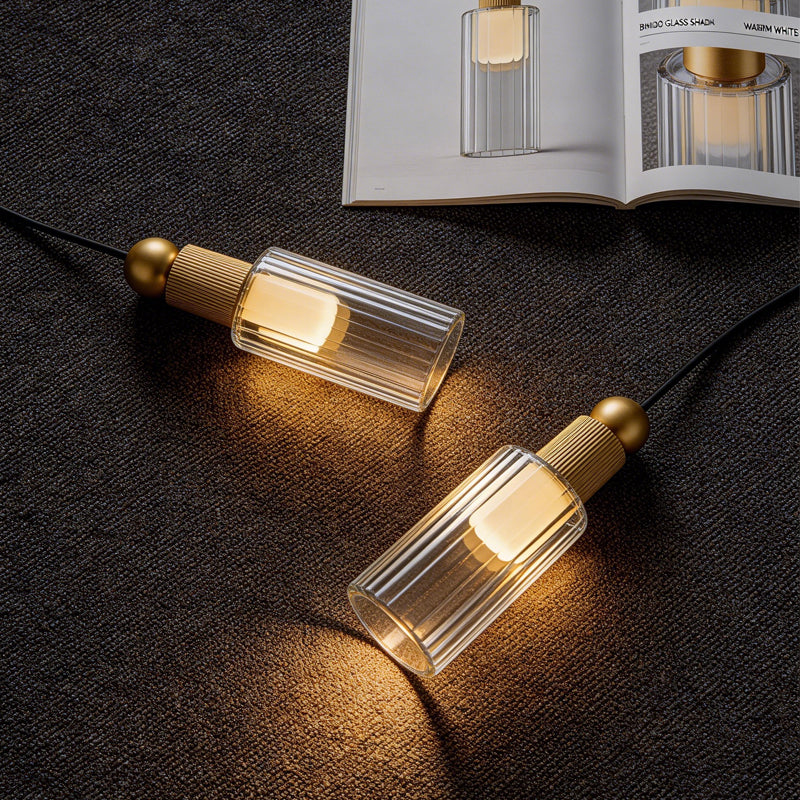 Modern Glass Chandelier for Stairs Sitting Room Villa Staircase Chandelier High Ceiling Pendant Lights Staircase Hanging Lamp