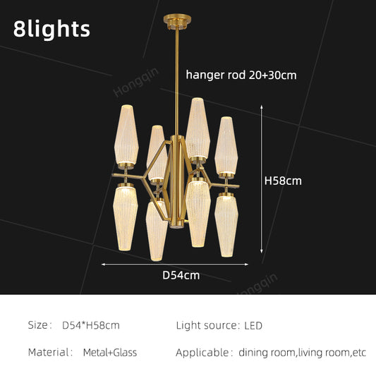 Modern Dining Room Chandelier Villa Living Room Kitchen Pendant Light Designer Creative Glass Luxury Living Room Chandelier