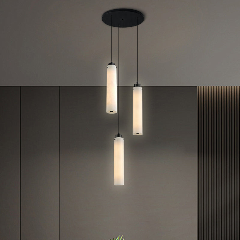 Marble Pendant Light for Stair Sitting Room Villa Staircase Chandelier Duplex Loft Chandelier High Ceiling Hanging Lights Lustre