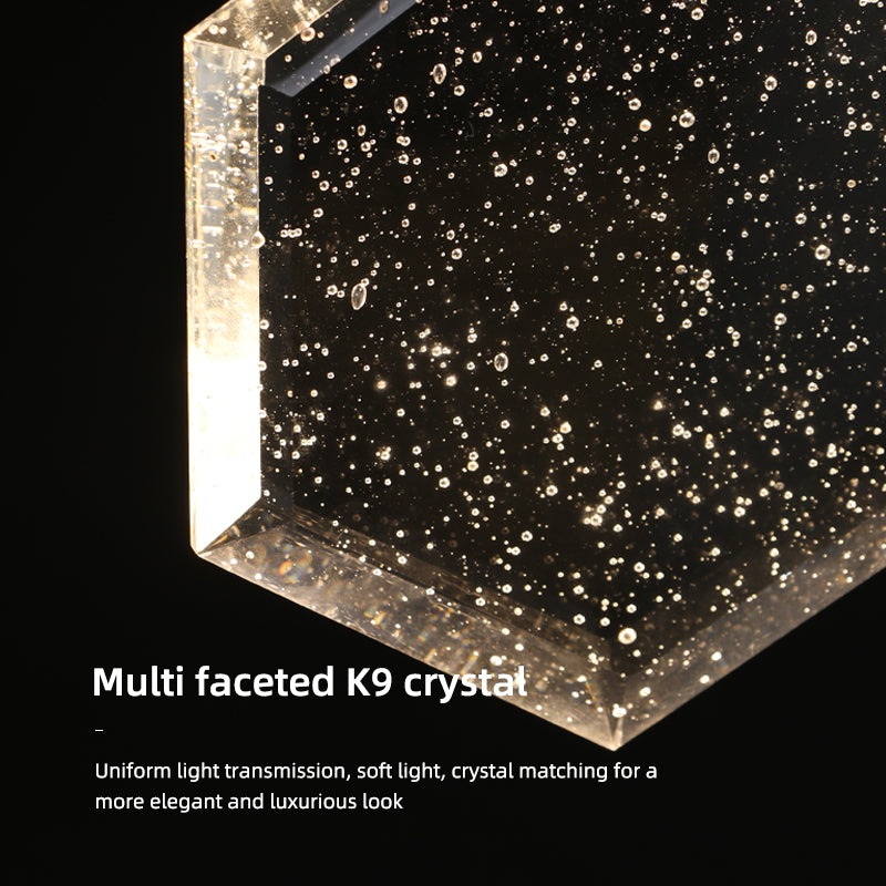 Modern Crystal Stair Suspended Villa LED Stair Pendant Light