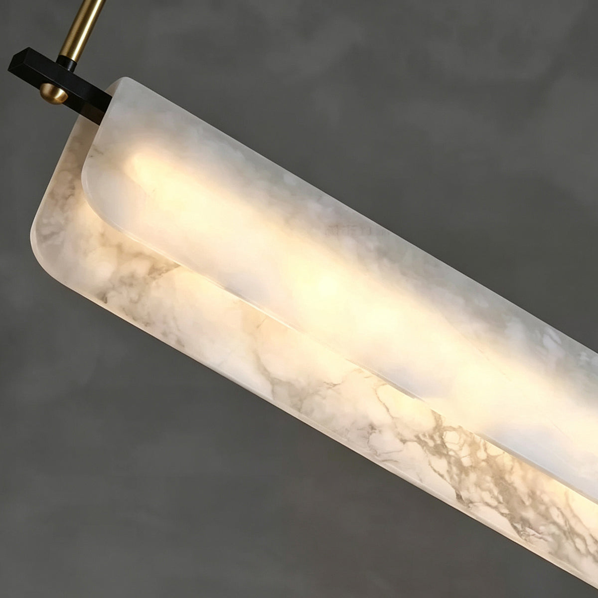 Modern Natural Marble Long Chandelier