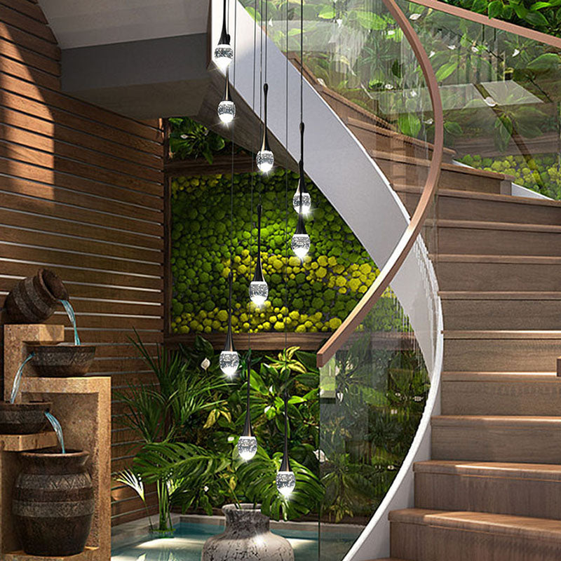 Staircase Long Villa Hote Luxury LED Chandelier