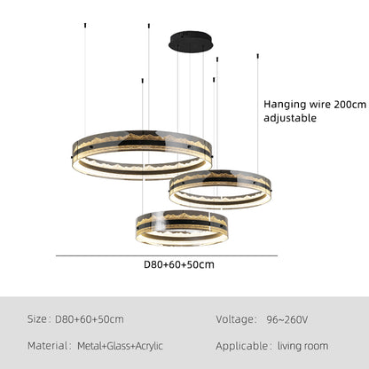 Luxury Ring Living Room Chandelier
