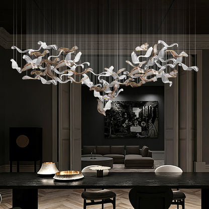 Light luxury art glass branch chandelier | Non standard customized engineering chandelier for hotel lobby/villa empty living room