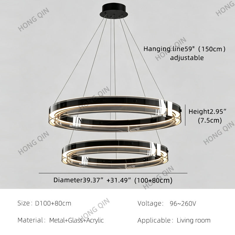 Modern Living Room Villa Dining Room Ring Chandelier