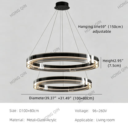 Modern Living Room Villa Dining Room Ring Chandelier