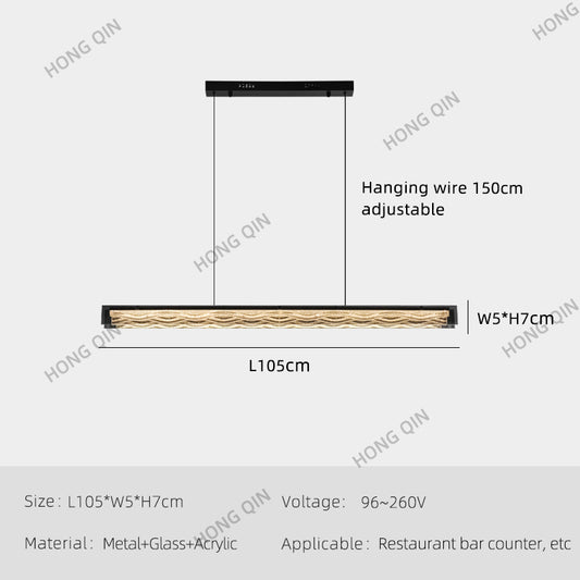 Modern Minimalist Linear Dining Room Pendant Light