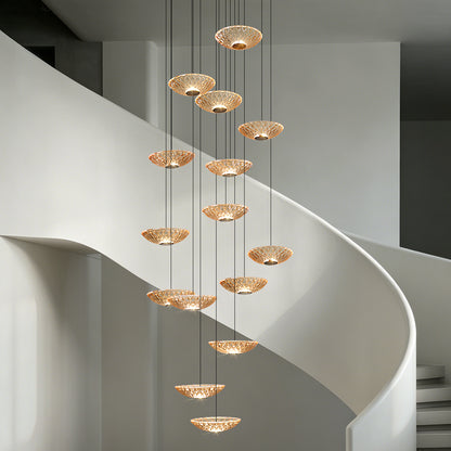 Modern LED Stair Designer Glass Pendant Light