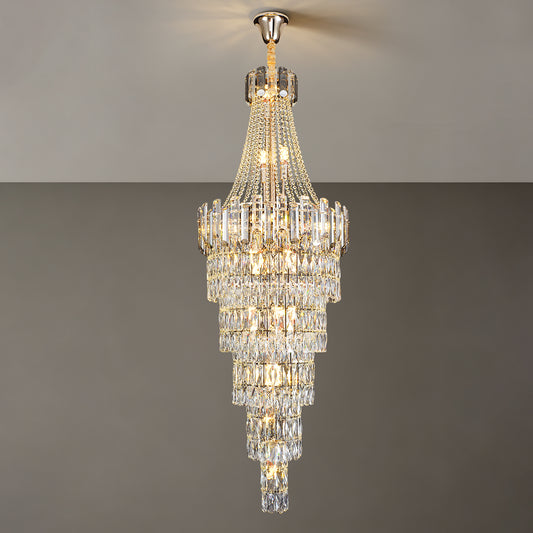 Luxury Stair Crystal Duplex Hall Chandelier