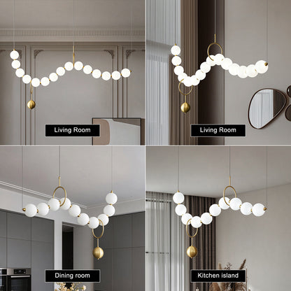 Modern Dining Room Kitchen Long ball Chandelier
