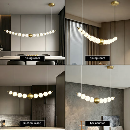 Modern Long Dining Room Kitchen ball Chandelier