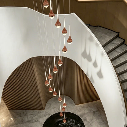Stairs Chandelier Minimalist Modern Lighting Living Room Pendant Light Lustre High Ceiling Long Staircase Chandelier