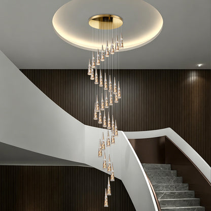 Modern Crystal Chandelier Loft Pendant Light Chandelier for Stairs Designer Pendant Lamp Suspension Ceiling Light