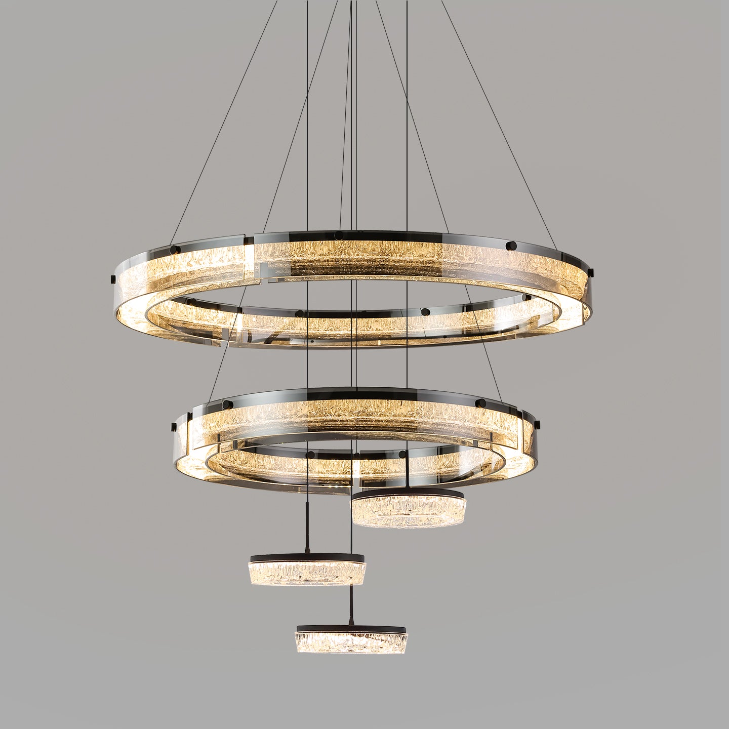 Luxury LED Ring Living Room Hanging Lamp