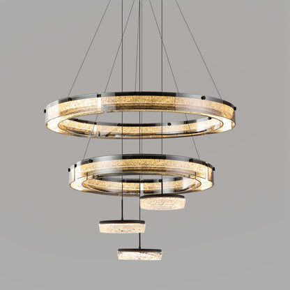 Luxury LED Ring Living Room Hanging Lamp