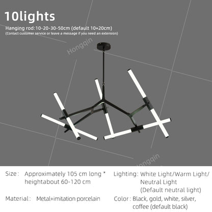 Nordic LED Tree Branch Pendant Lamp Dining Room LED Chandelier Over the Table Living Room Luxury Glass Pendant Light