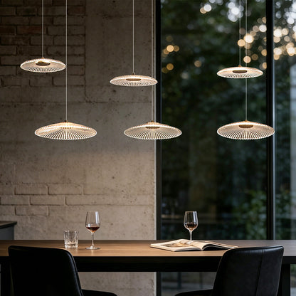 Modern Luxury Glass Chandelier Bar Kitchen Island Table Ripple Water Glass Pendant Lamp Art High Ceiling Hanging Lights