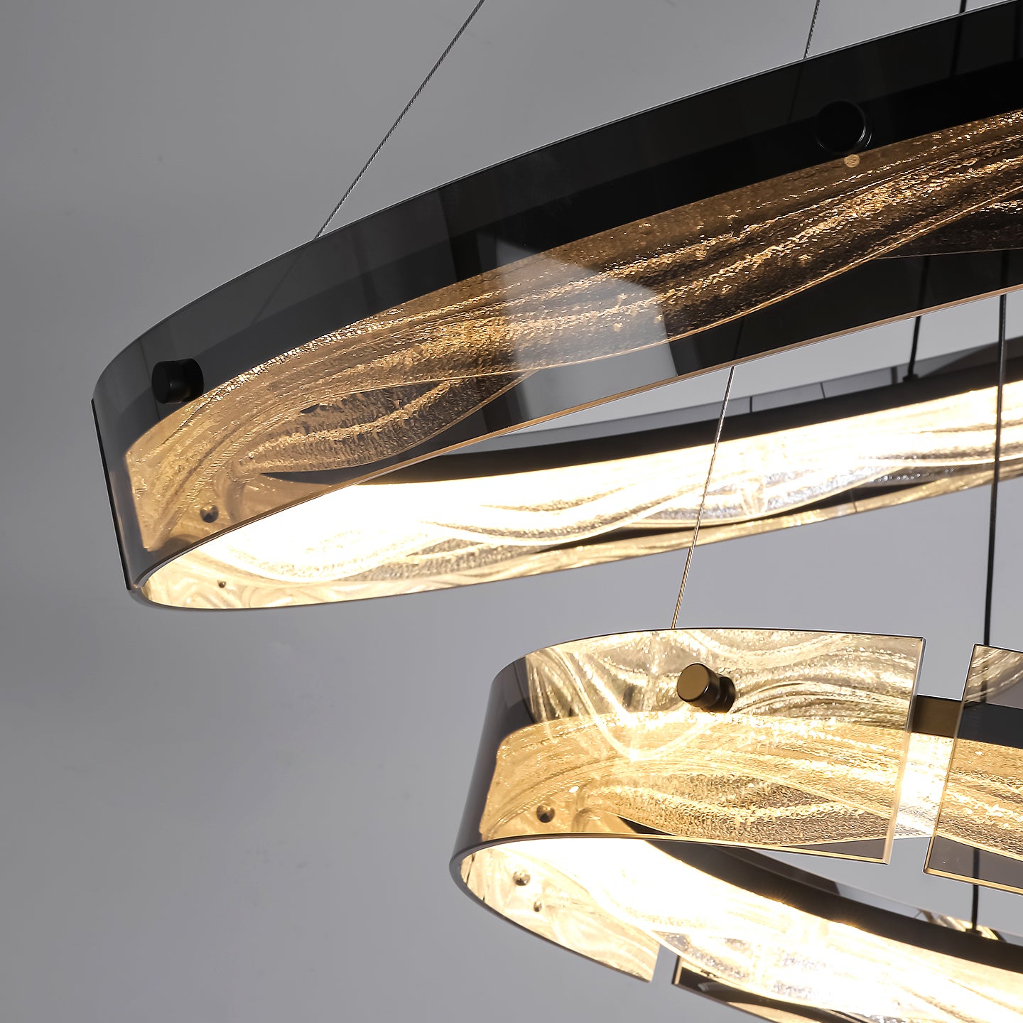 Luxury Simple Circular Glass Chandelier