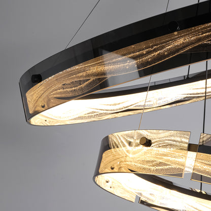 Luxury Simple Circular Glass Chandelier