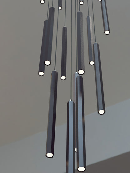 Modern LED Stair Pendant Light Villa Duplex Ceiling Hanging Lamps