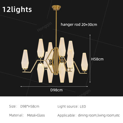 Modern Dining Room Chandelier Villa Living Room Kitchen Pendant Light Designer Creative Glass Luxury Living Room Chandelier