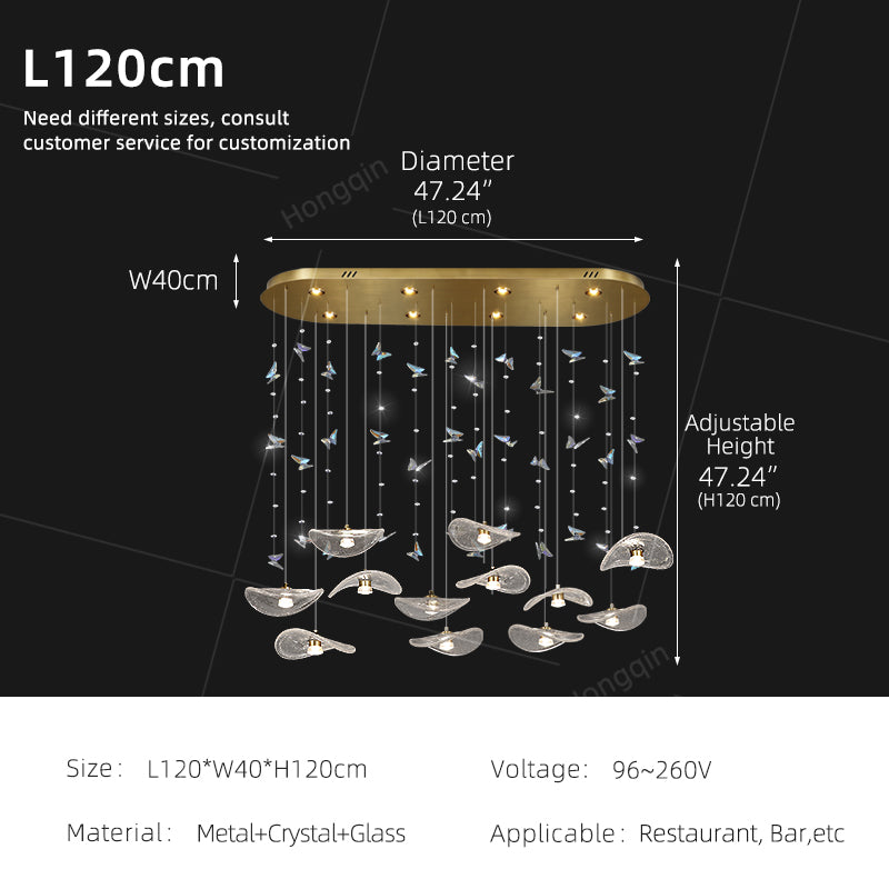 Restaurant Pendant Light Modern Luxury Dining Table bar Counter Kitchen Lotus Leaf Design Artistic Pendant Light Above