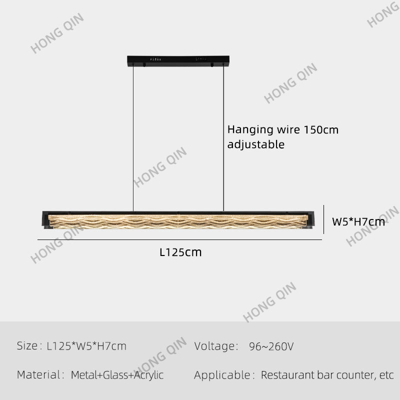 Modern Minimalist Linear Dining Room Pendant Light