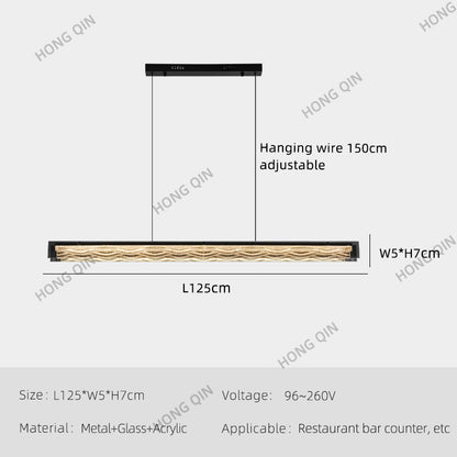 Modern Minimalist Linear Dining Room Pendant Light