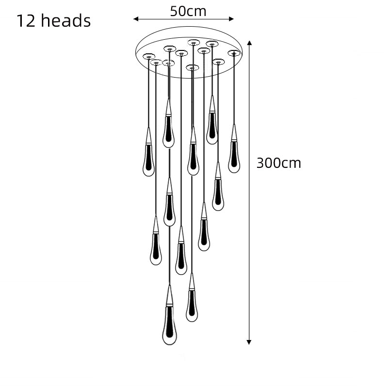 Modern Crystal Chandelier Staircase Chandelier