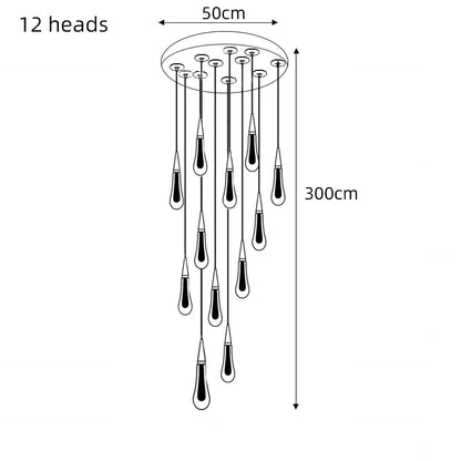 Modern Crystal Chandelier Staircase Chandelier