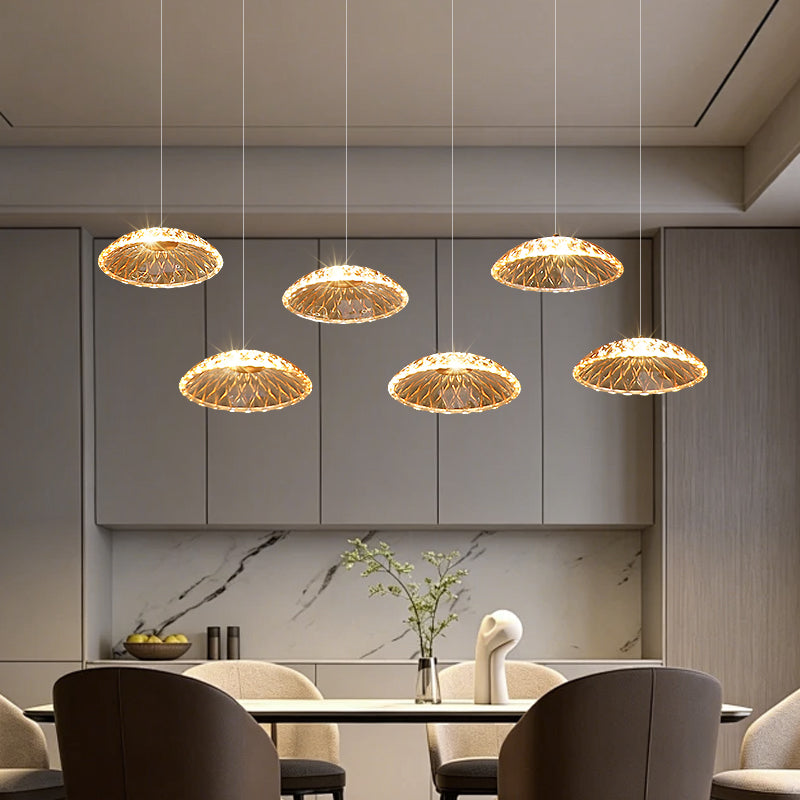 Luxury Ripple Water Glass Chandelier Living Room Kitchen High Ceiling Hanging Lights Art Dining Room Island Bar Pendant Lamp