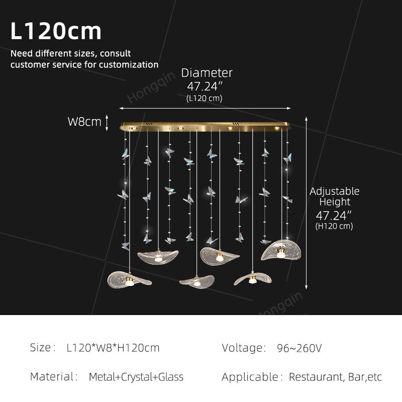 Restaurant Pendant Light Modern Luxury Dining Table bar Counter Kitchen Lotus Leaf Design Artistic Pendant Light Above