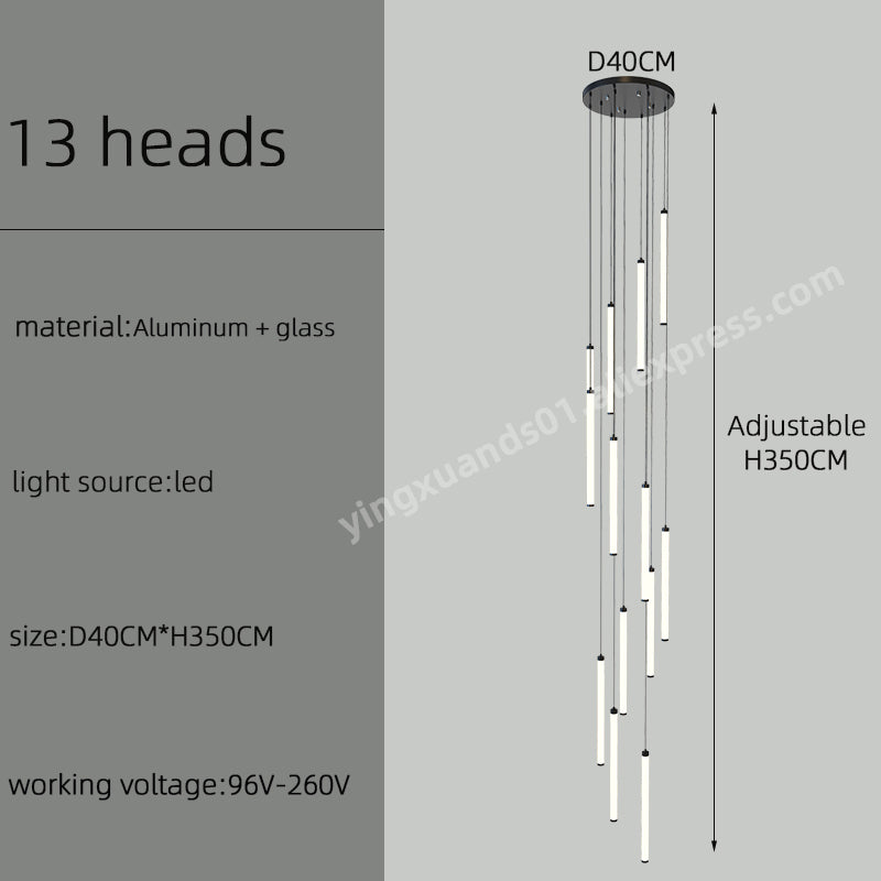 Modern Luxury Staircase LED Chandelier