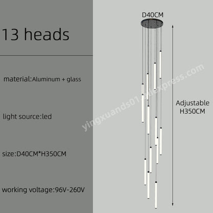 Modern Luxury Staircase LED Chandelier