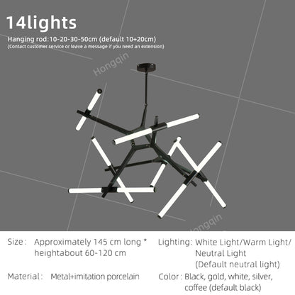 Nordic LED Tree Branch Pendant Lamp Dining Room LED Chandelier Over the Table Living Room Luxury Glass Pendant Light