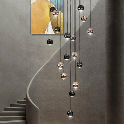 Luxury LED Staircase nordic minimalist Chandelier