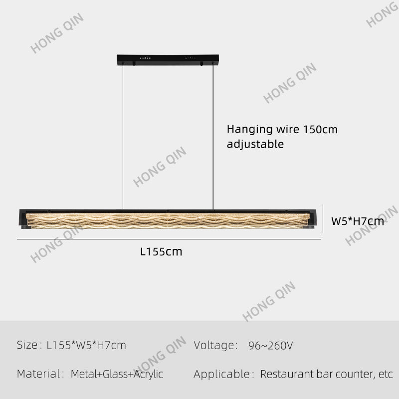 Modern Minimalist Linear Dining Room Pendant Light