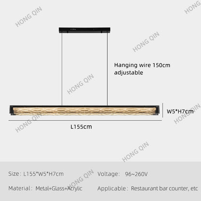 Modern Minimalist Linear Dining Room Pendant Light