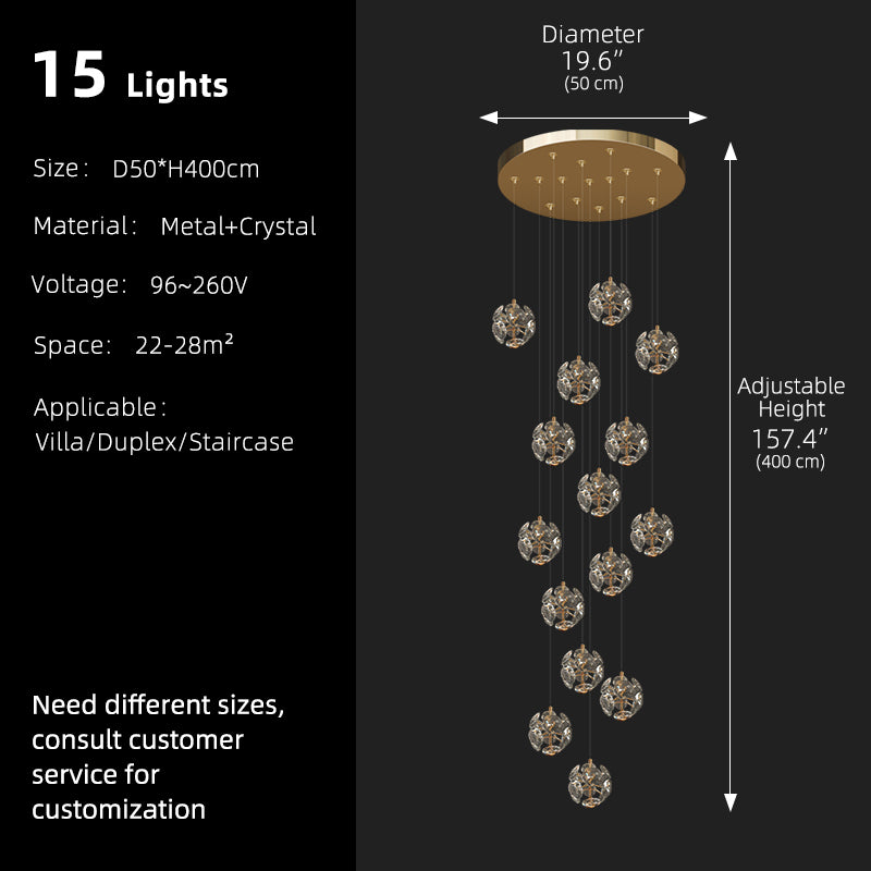 Staircase Chandelier Lustre Hanging Light