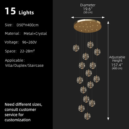 Staircase Chandelier Lustre Hanging Light