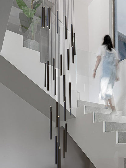 Modern LED Stair Pendant Light Villa Duplex Ceiling Hanging Lamps