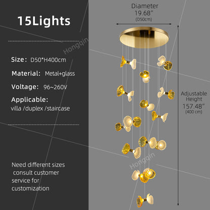 Modern Minimalist Loft Villa Duplex Stair Pendant Light