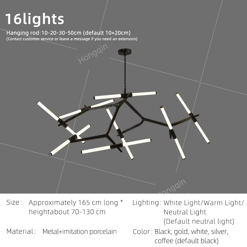 Nordic LED Tree Branch Pendant Lamp Dining Room LED Chandelier Over the Table Living Room Luxury Glass Pendant Light